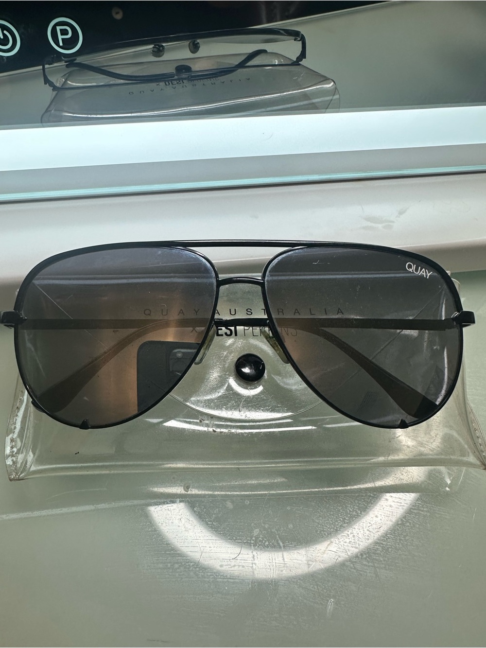 Quay Australia Clear x Desi Perkins Vinyl Sunglasses Case